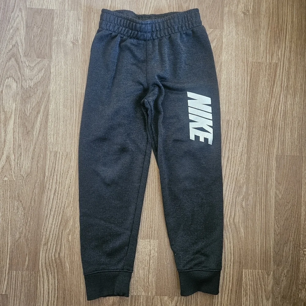 Nike Kids Charcoal Joggers with White Logo